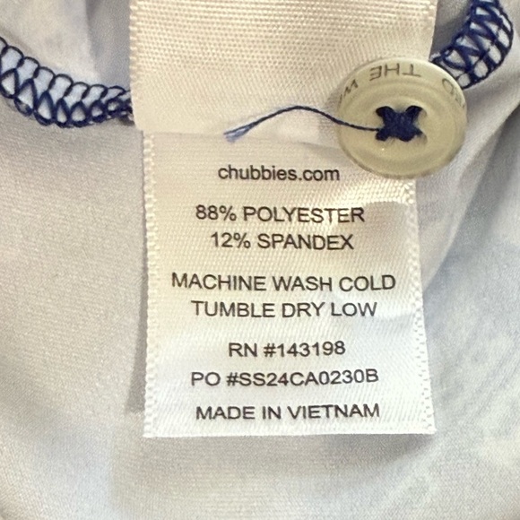 Chubbies Golf Polo Men's Medium The Triton Of The Sea Performance Polo Blue NEW - Picture 10 of 12